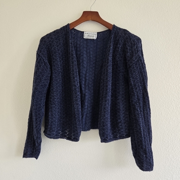 Mondala Crochet Open Front Cardigan size Medium - Picture 10 of 14